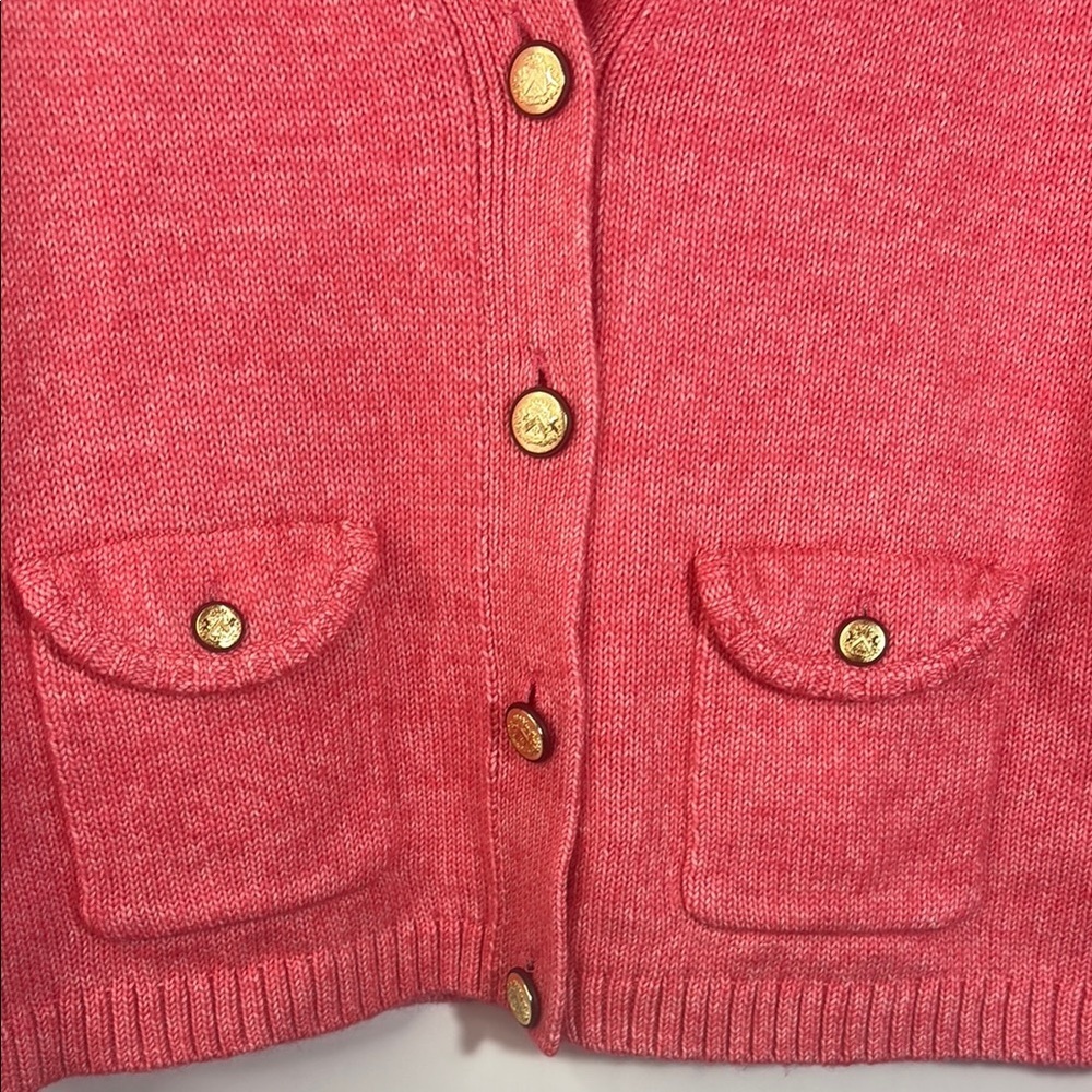 Talbots Coral Button-Up Cardigan - Picture 5 of 12